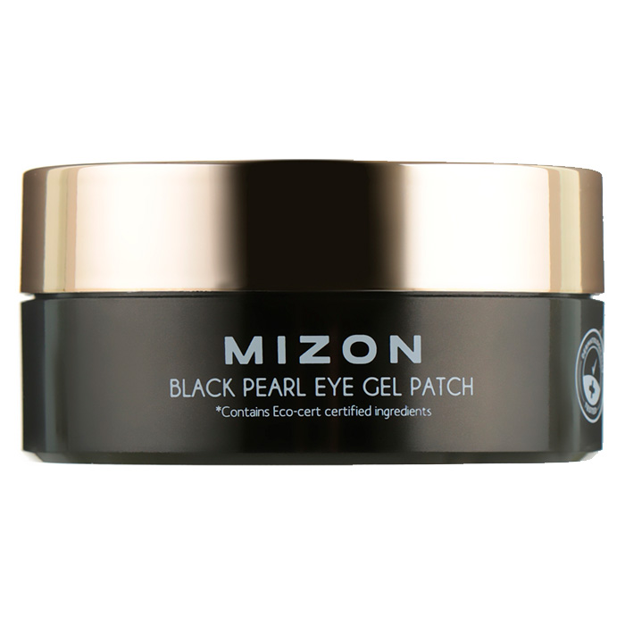 Mizon Black Pearl — гидрогелевые патчи для глаз с экстрактом чёрного жемчуга, 60 шт